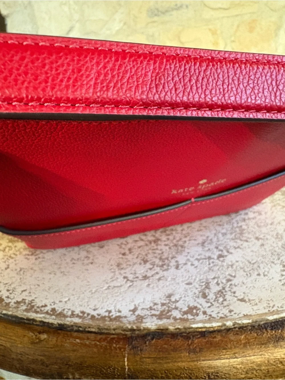 kate spade Red Pebbled Leather Shoulder Bag